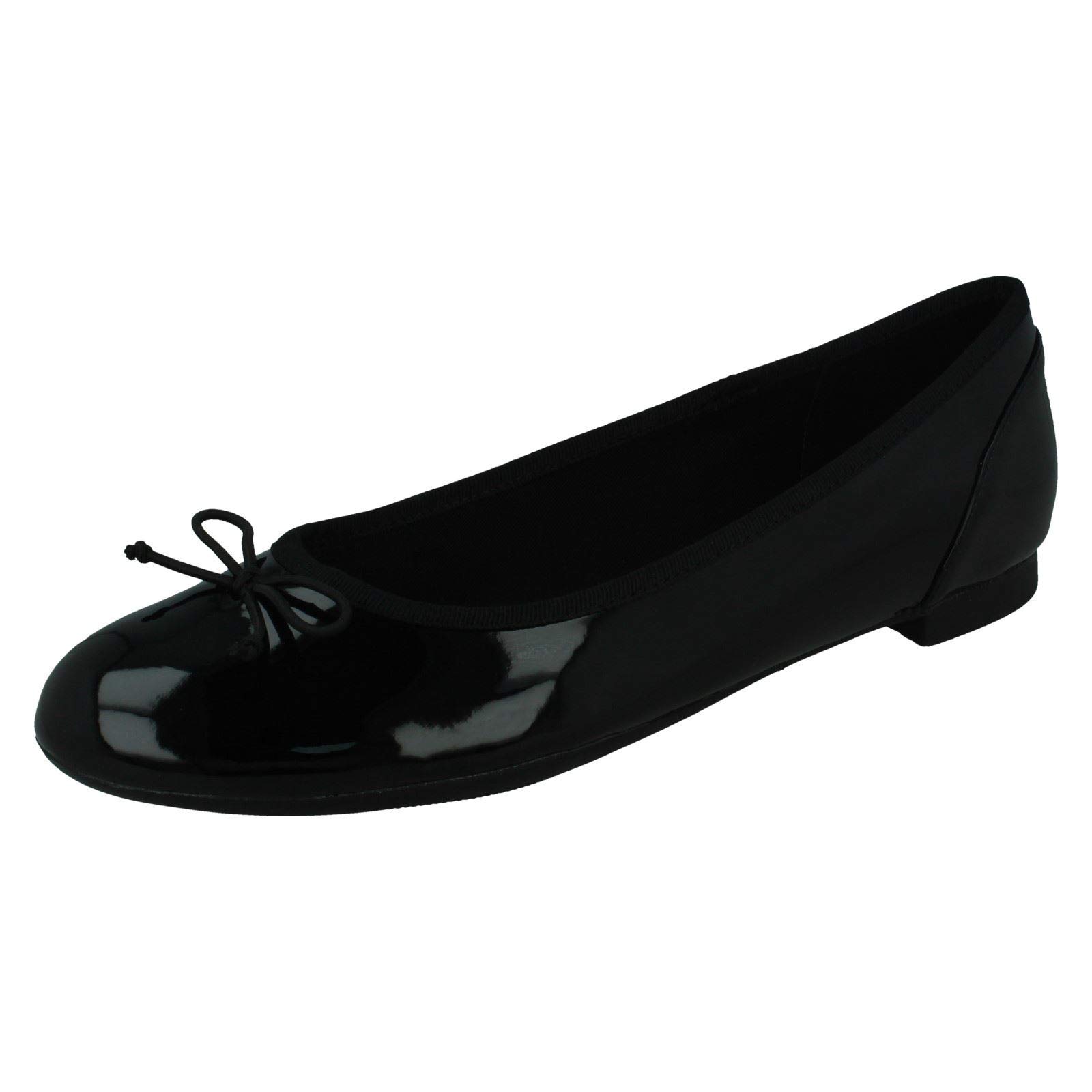 Clarks Women's Couture Bloom Ballet Flats, Black Black Patent, 4.5 UK