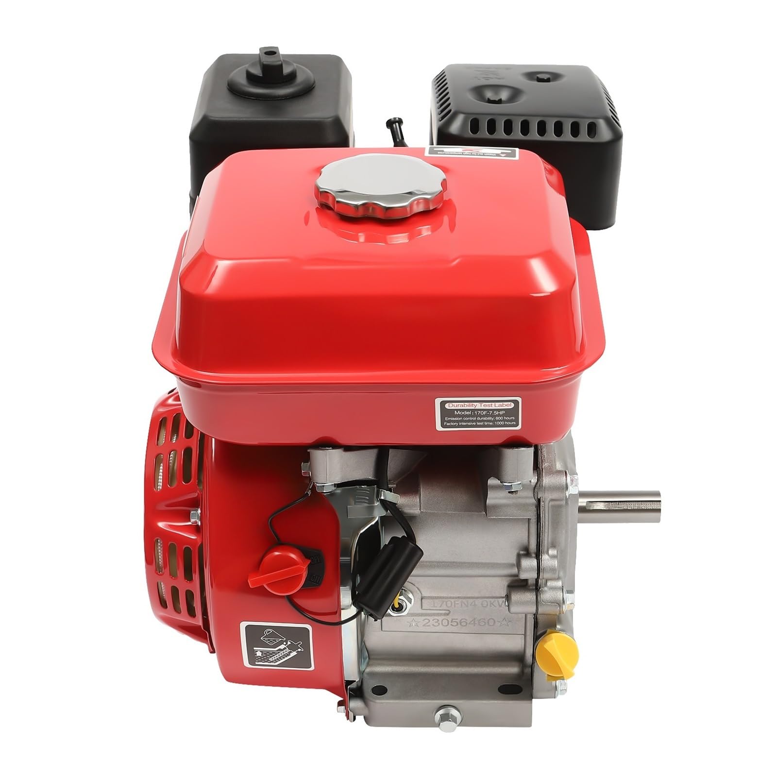 Motor De Gasolina Estacionario 4 Tiempos Y 7,5 HP,1 KW, Kart, Monocilíndrico, Cilindrada 208 CC Gran Potencia