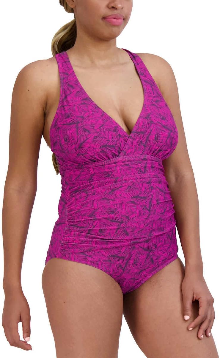 Eddie Bauer Women's Midweight Ruched Shaping One Piece Swimsuit