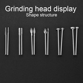 CHENTEC 50-Piece 1/8-Inch Shank Diamond Coated Rotary Burrs Set Abrading tools