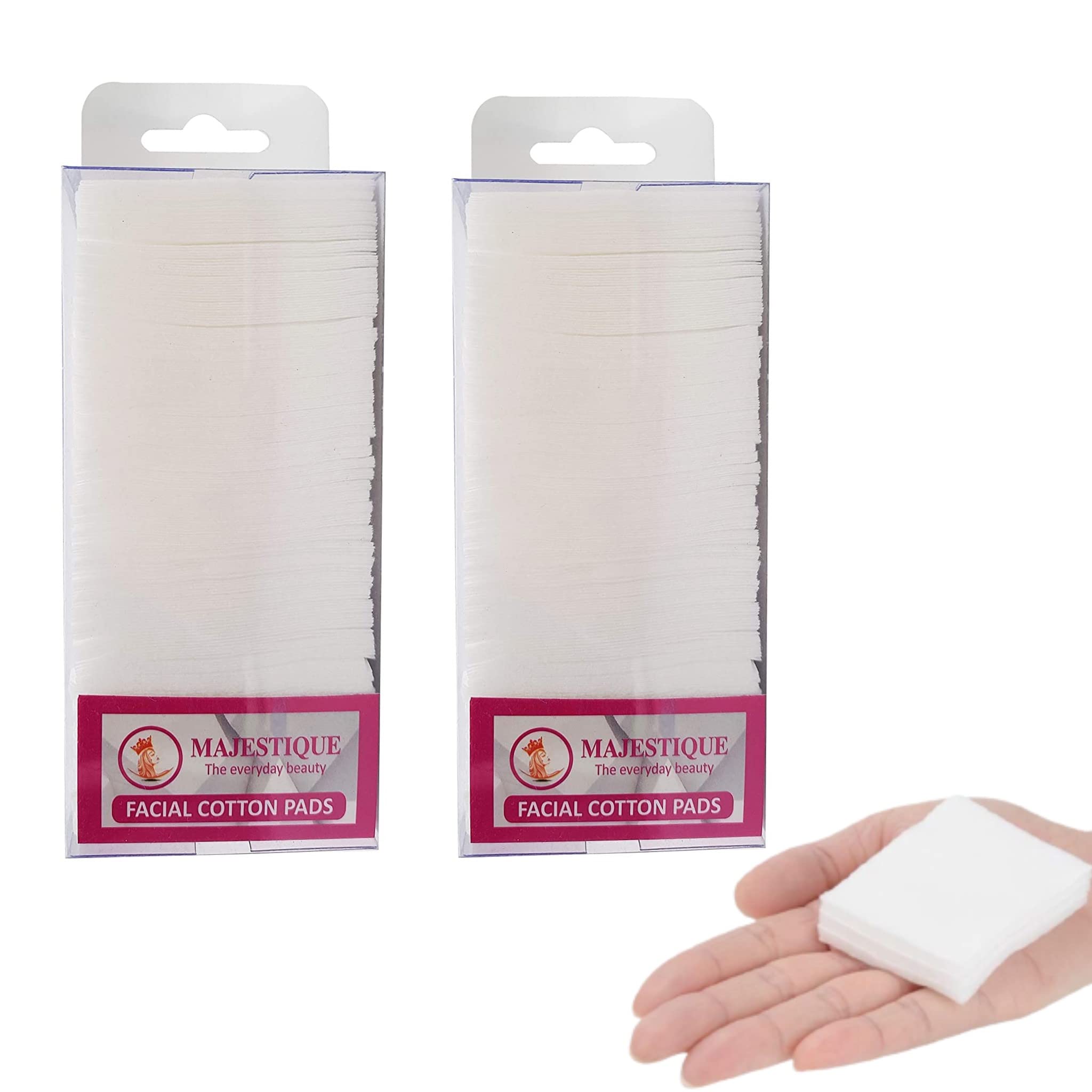 Majestique 250 Count Each - Facial Sponge Cotton Pads - Premium Square Cosmetic Cotton and Face Sponges for Cleansing, 100% Natural Cellulose Spa Sponge Perfect for Removing Dead Skin, Dirt, and Makeup (Pack of 2)-picture-18