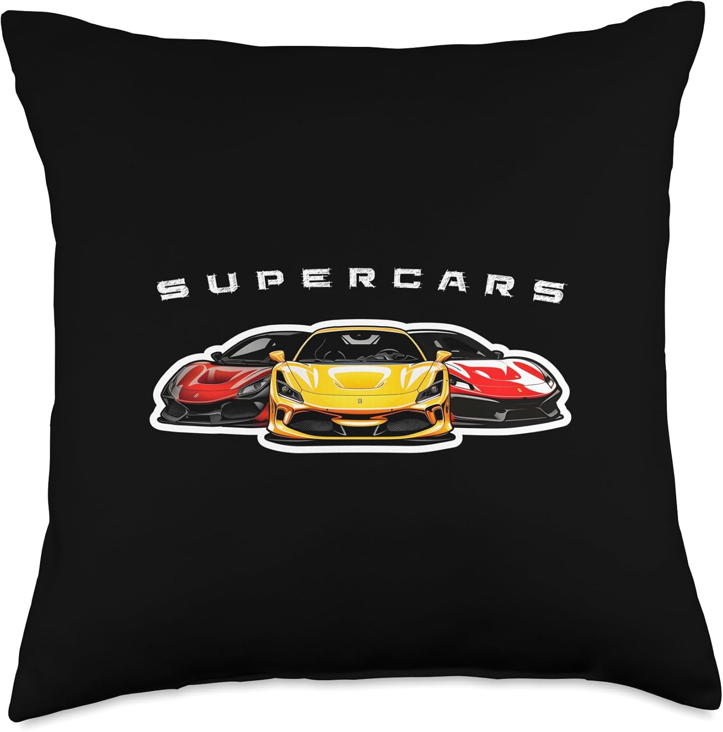 Supercar Racing Circuit Sport Car Colors United Throw Pillow