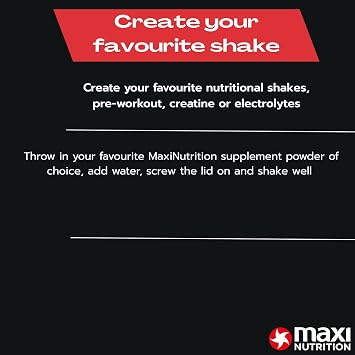 MaxiNutrition New Gen Premium Steel Shaker bottle 739ml- Screw Top with a Secure Seal for Shakes - Dishwasher Safe Sports Supplements Shaker. Ideal for Mixing Powdered Shakes & Creatine.