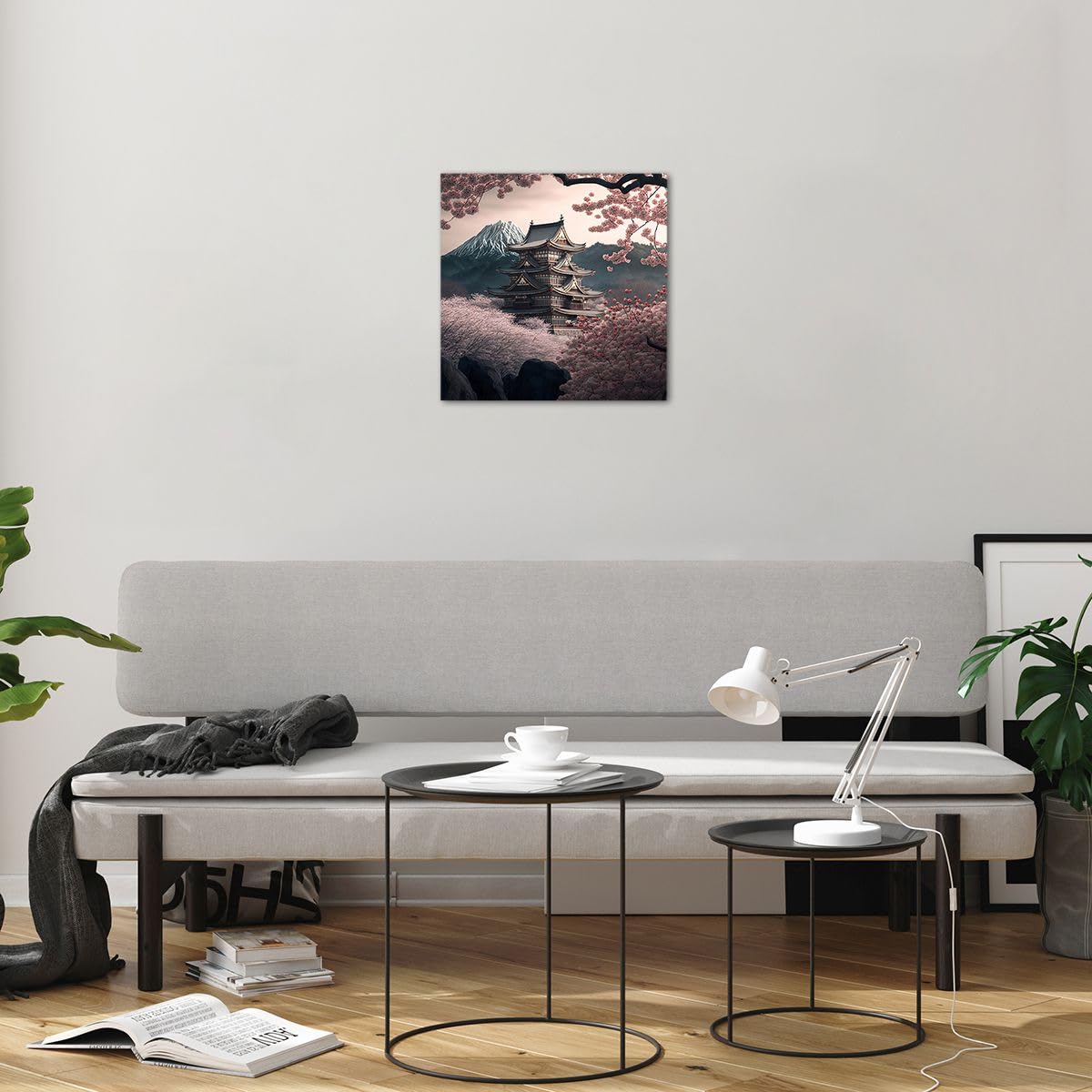 Quadro Su Tela Stile Giappone 45x80cm - Decorazione Murale Moderna