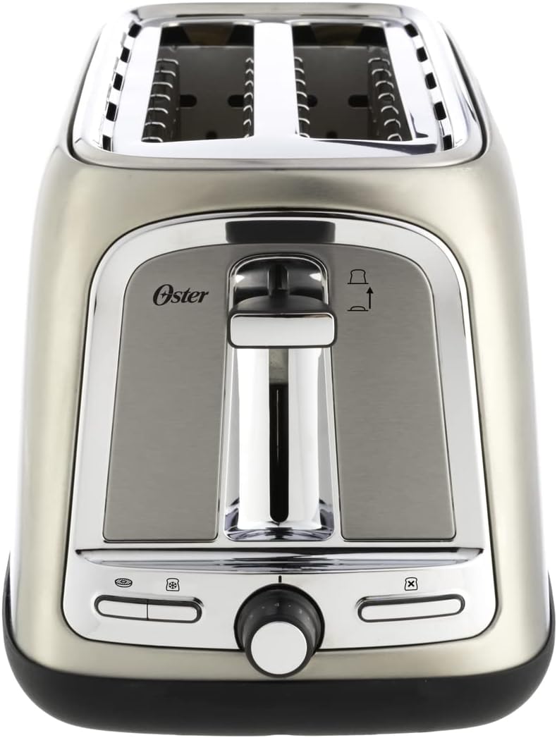 4 Slice Stainless Steel Toaster, with Extra Wide/Long Slots