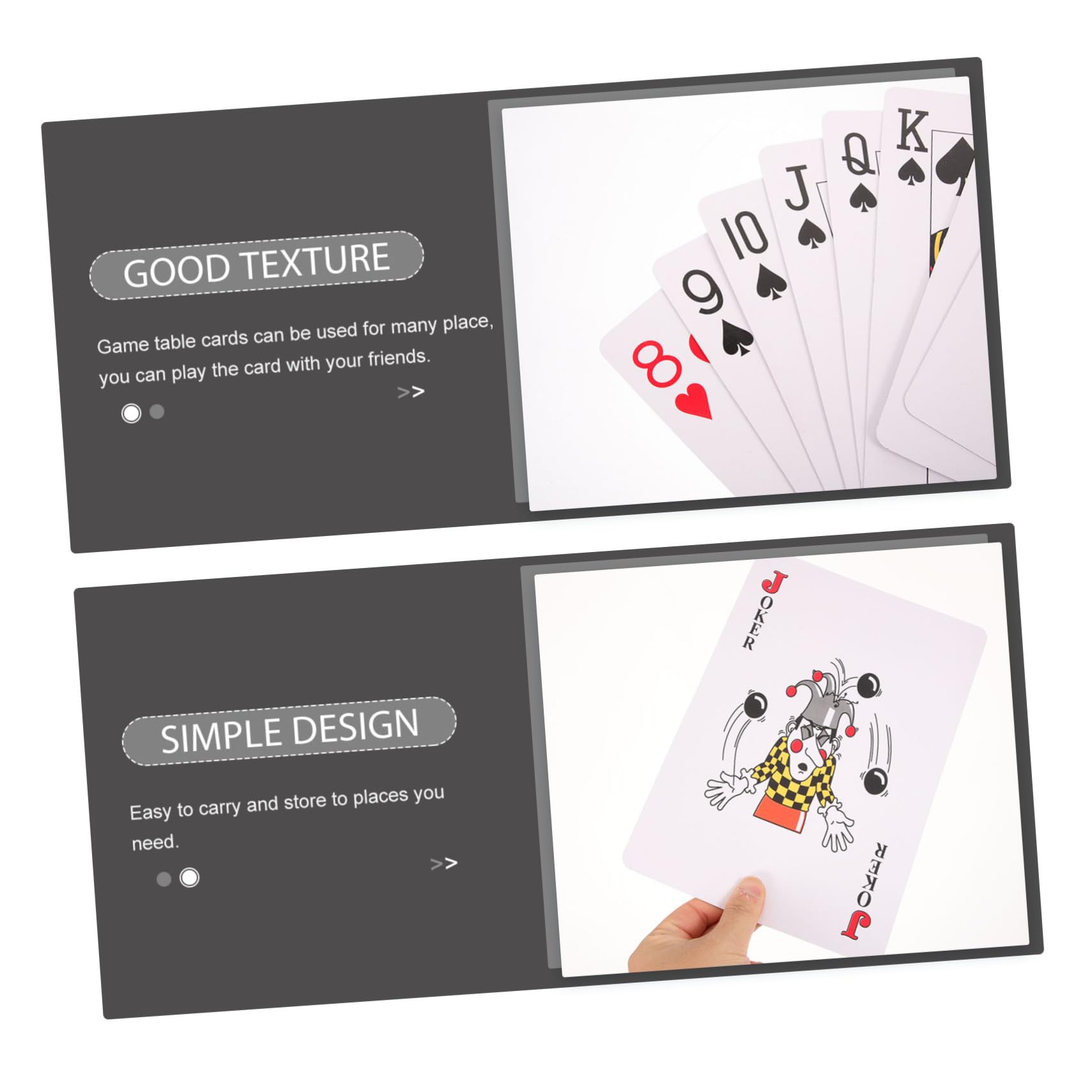 Gatuida Juego De Cartas De Póker Gigante Cartas De Juego Grandes De Papel para Fiestas y Accesorios Familiares Formato Extra Grande para Adultos Entretenimiento Casa y Eventos Sociales