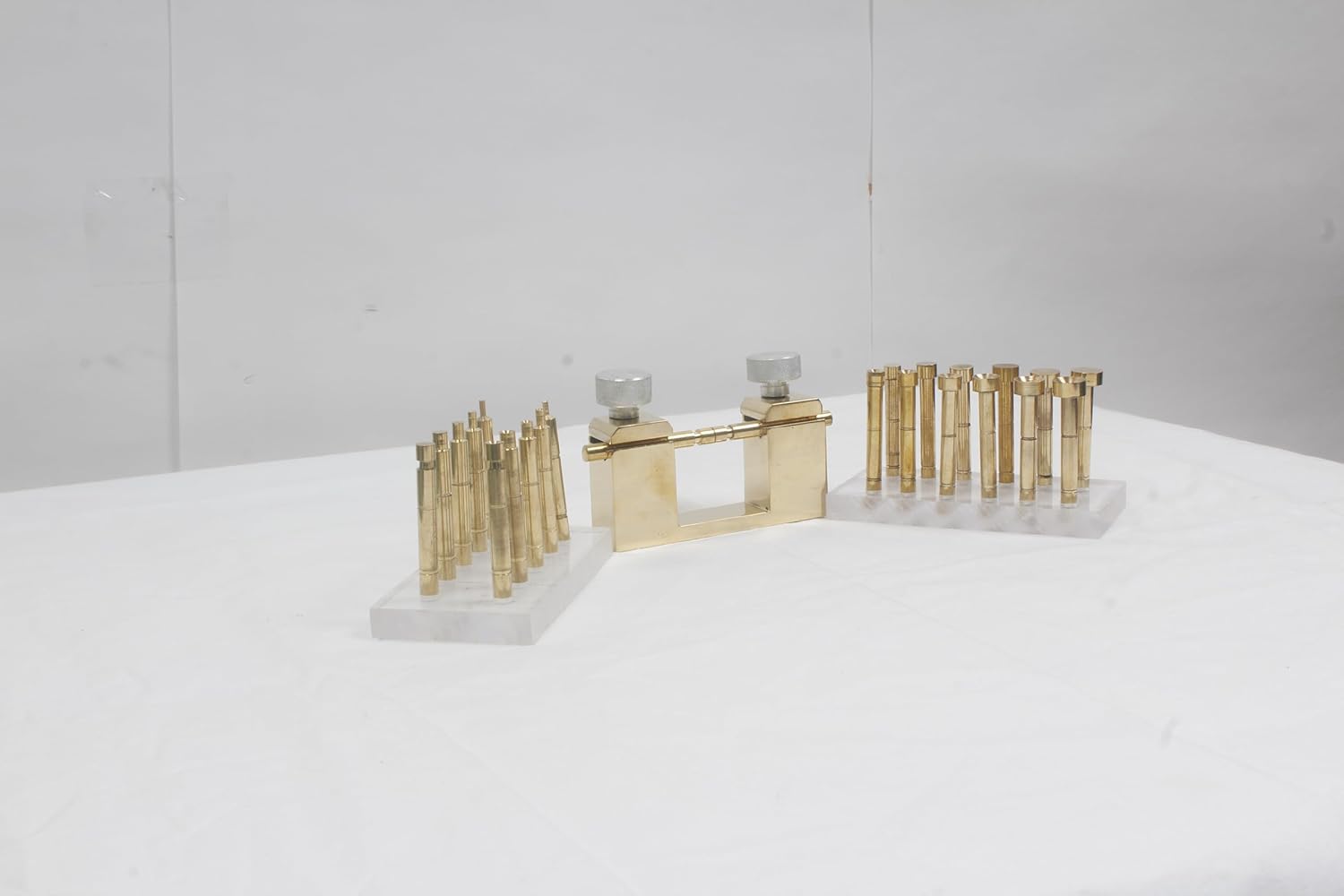 Brass Jig Transfer & 22 DOP Sticks: Precision Gem Faceting Set