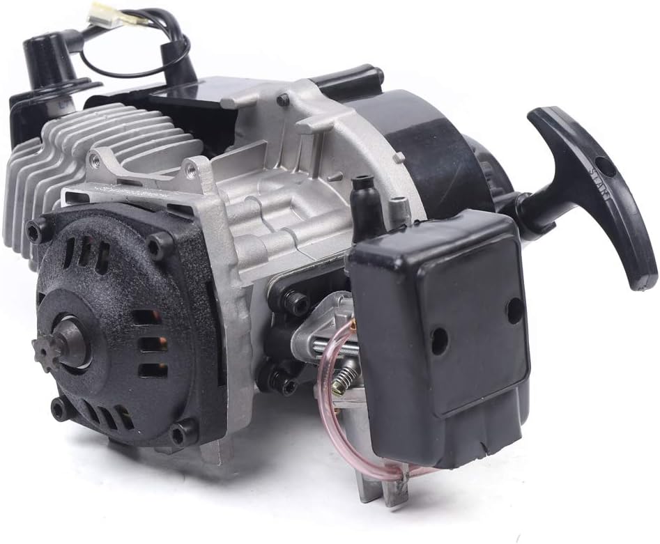 49cc 2 Stroke Pull Start Engine, Mini Motor Air Cooled Racing Engine, For Pocket Scooter Dirt Bike ATV Bicycle Scooter