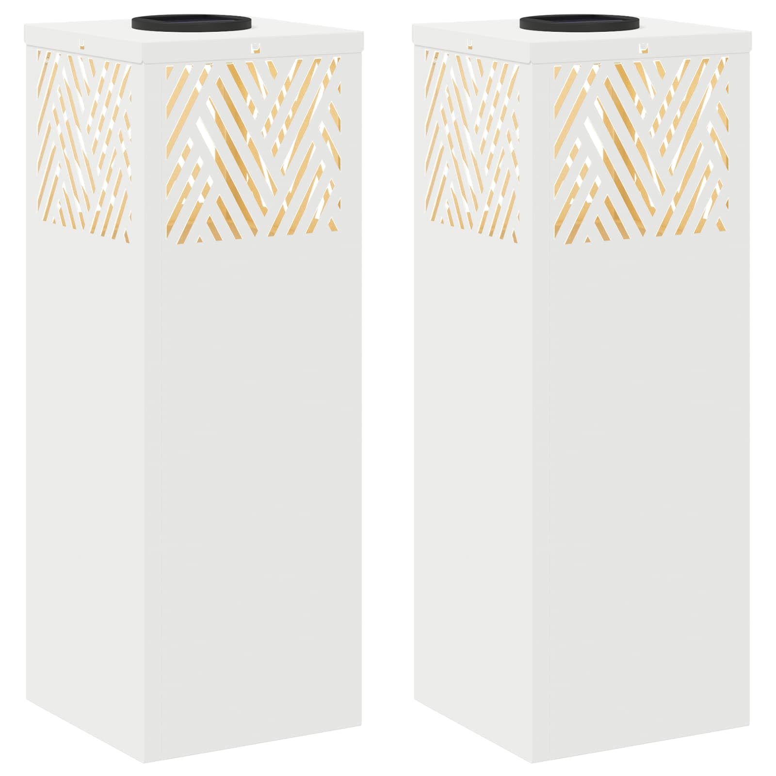 vidaXL Solar LED Pathway Light 2 pcs Warm White 18 x 18 x 50 cm — image 1