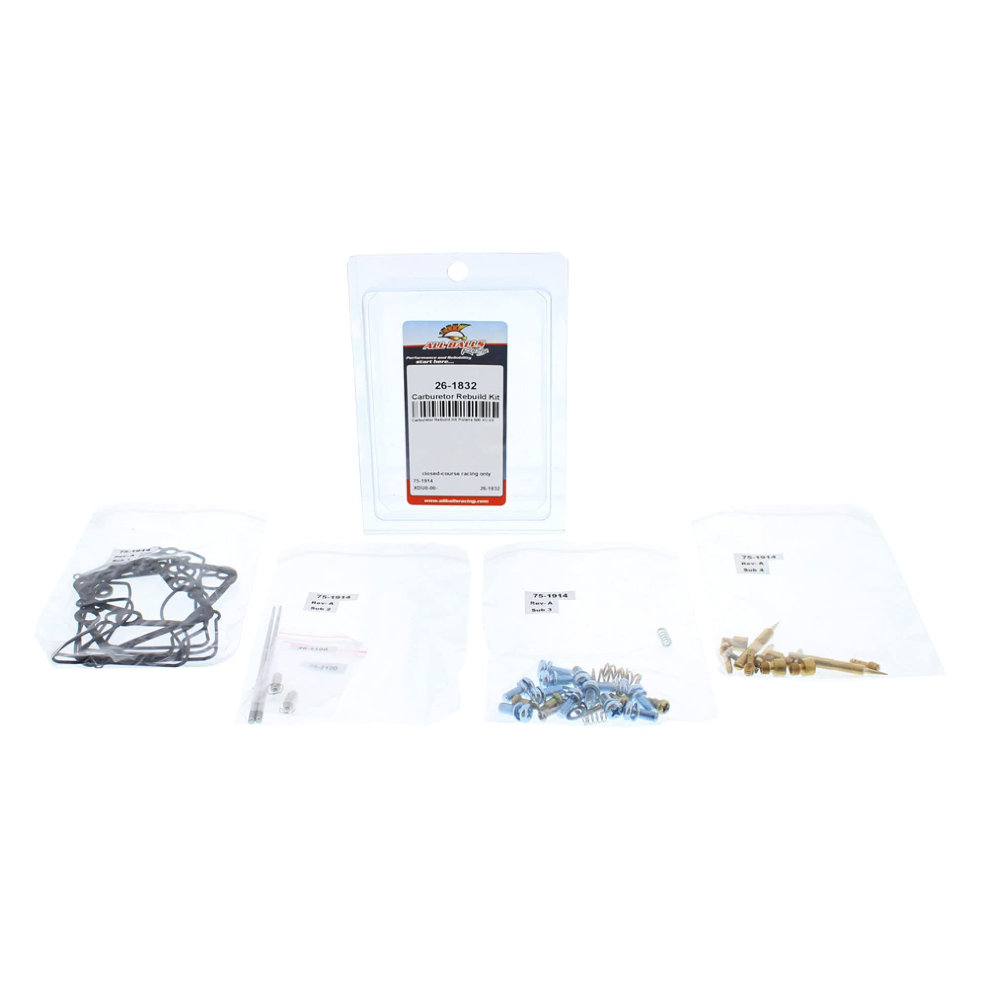 All Balls 26-1632 BIKE CARBURETOR REBUILD KIT Fits 2002 Yamaha XVS 65 V - View #7