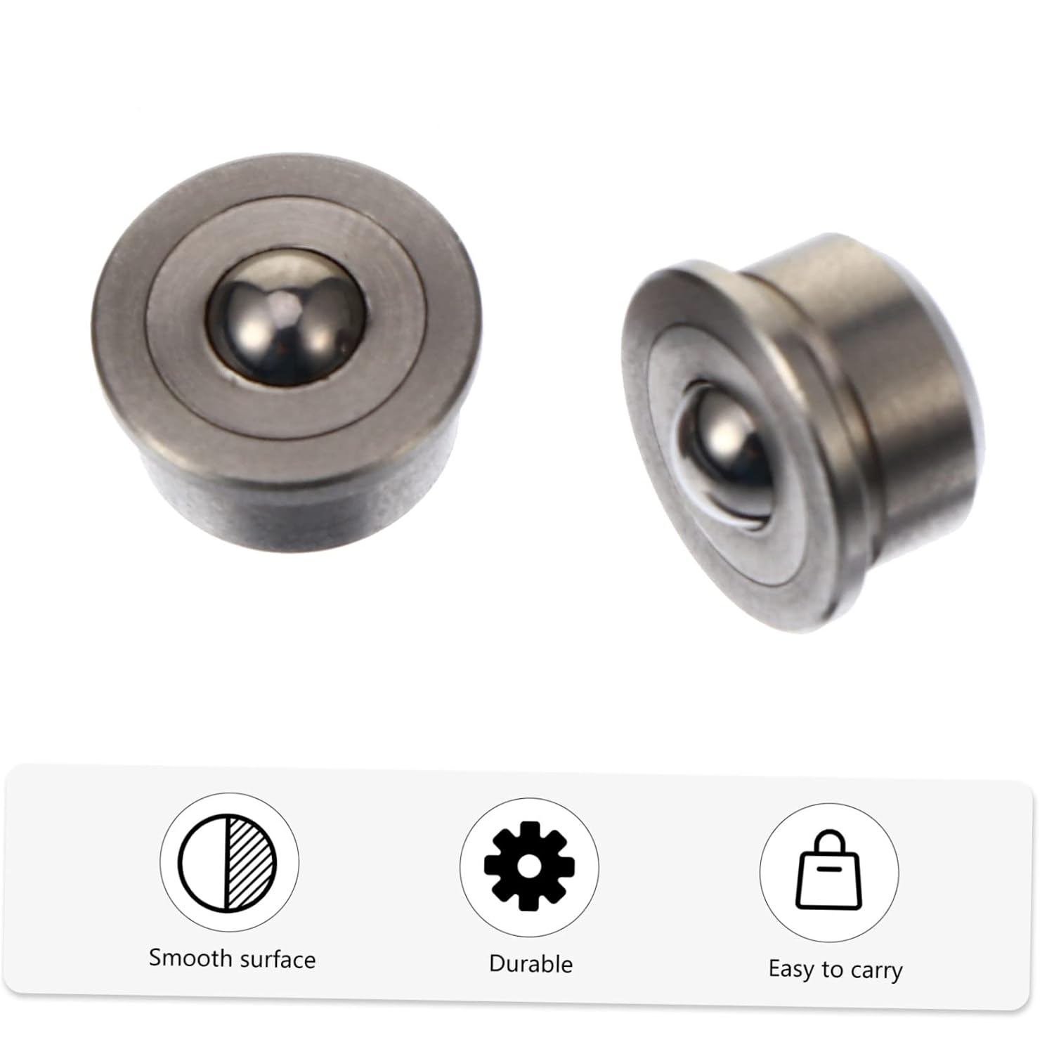 1set Heavy Duty Ball Caster Wheels Recessed Transfer Bearing Rotatable for Roller