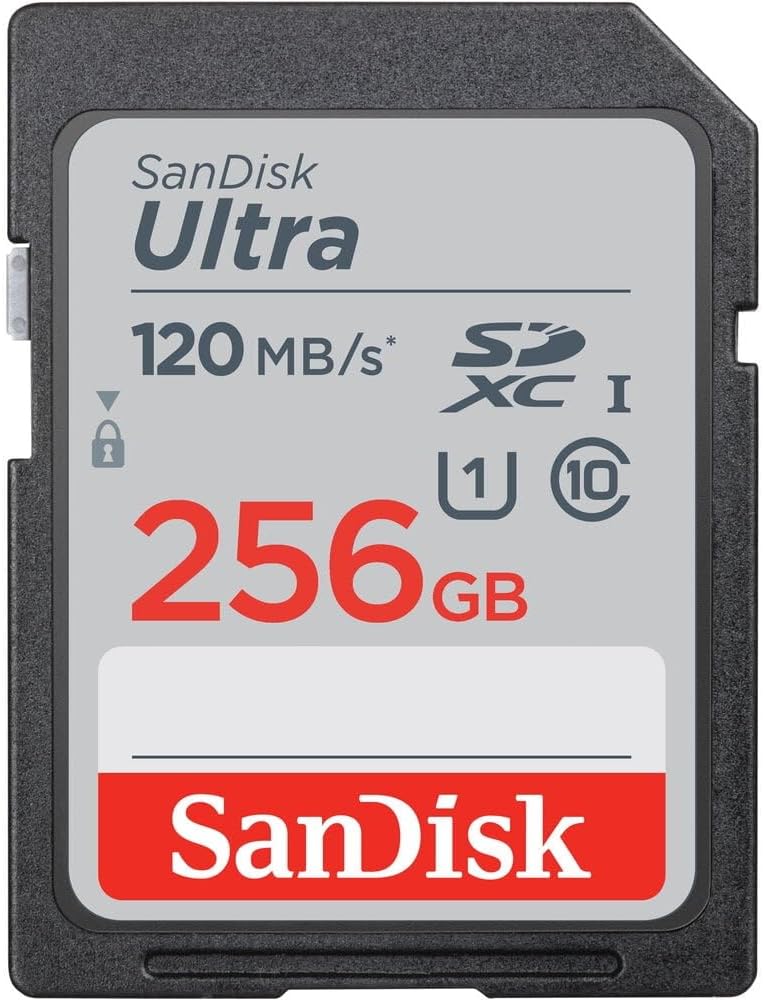 SanDisk 256GB Ultra SDXC UHS-I Memory Card - Up to 150MB/s, C10, U1, Full HD, SD Card - SDSDUNC-256G-GN6IN