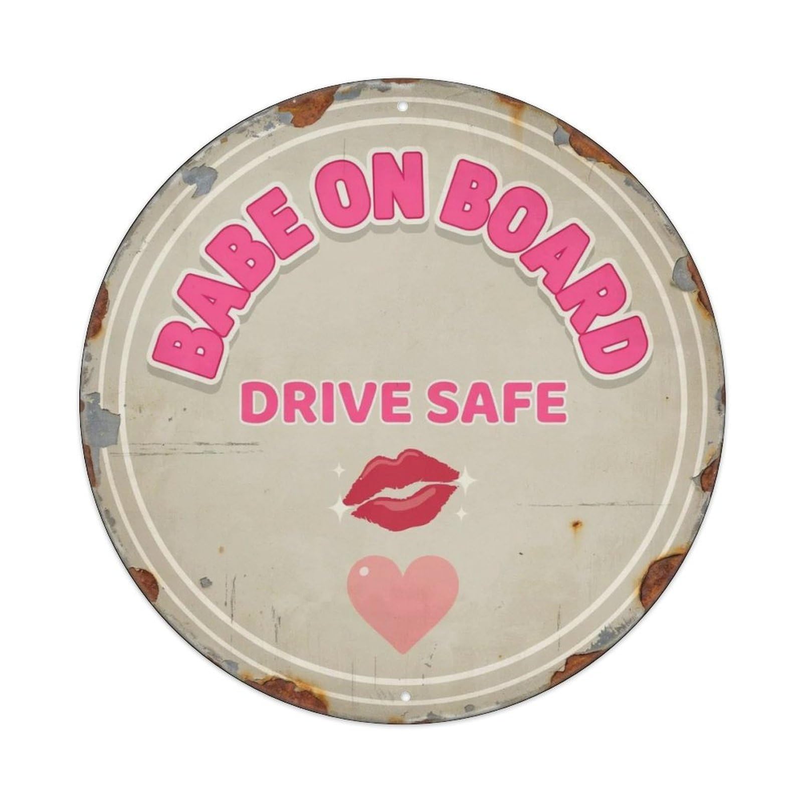 Babe On Board Y2K Metal Tin Sign Plaque