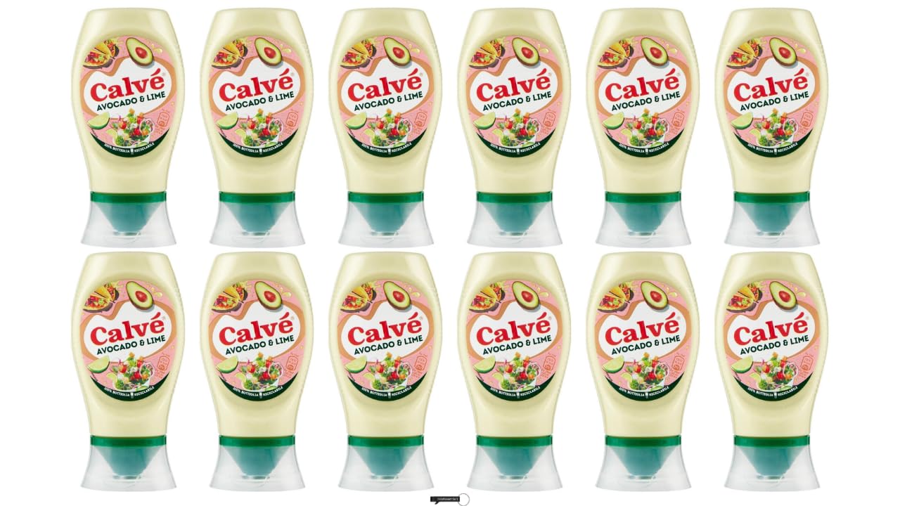 12X Calvè Avocado and Lime Sauce, Glutenfreie Würzsauce, 250 ml Flasche,+Italy shop Kostenloser Schlüsselanhänger