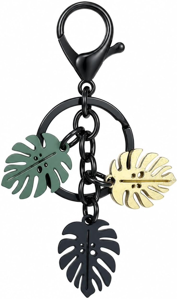 Plant Keychain, Monstera Keychains Bag Charms for Women