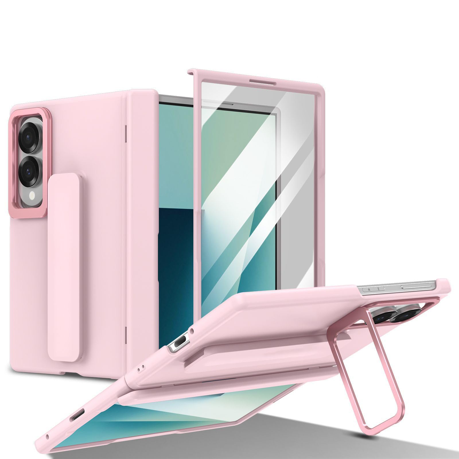 Modne etui do Samsung Galaxy Z Fold 8, osłona ekranu ze szkła hartowanego