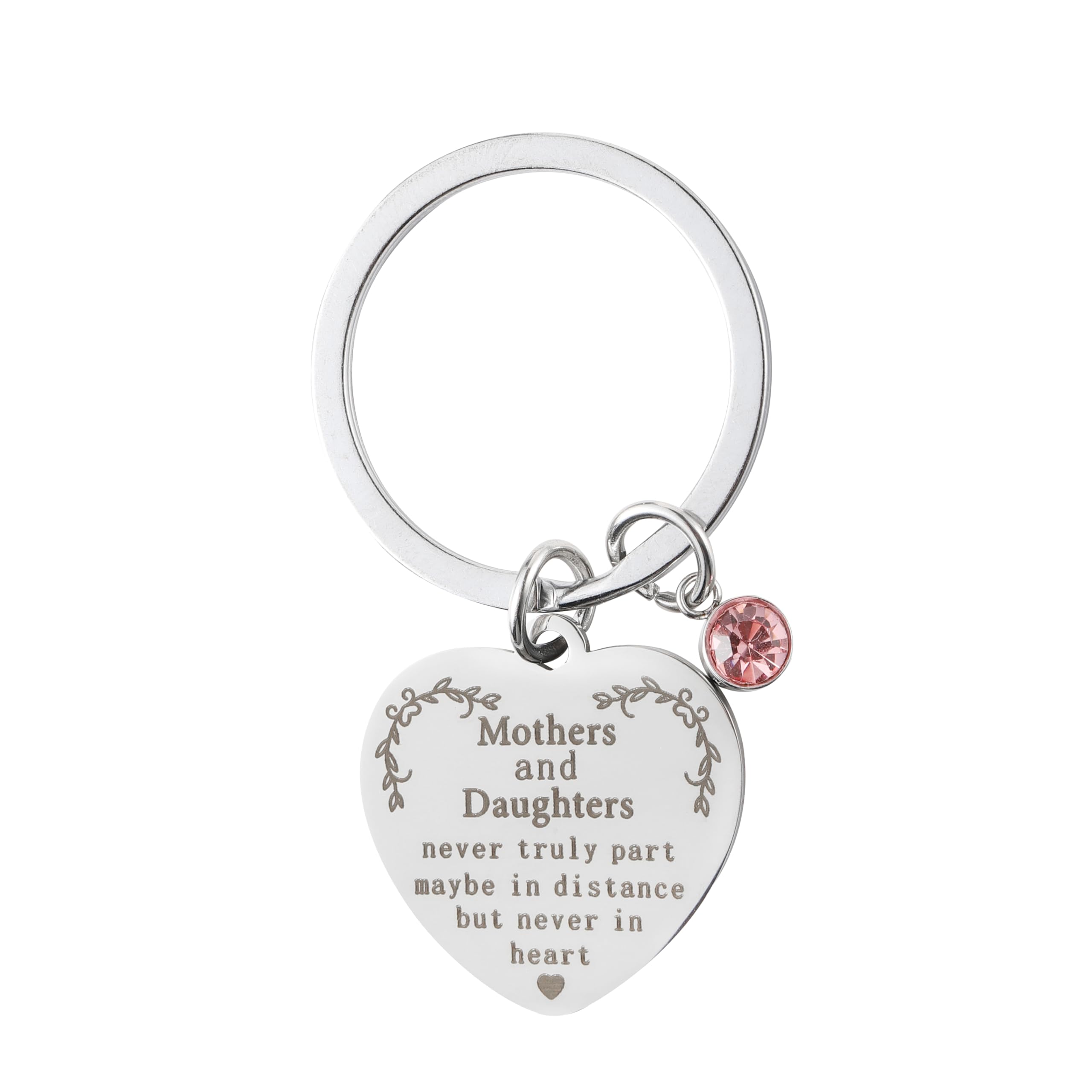 Komonee Women's Silver Mothers And Daughters Friendship Keyring True Best Friend Quote Keychain Bestie Love Bff Mum Gift Inspirational Motivational Present