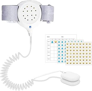 BedWetting Alarm for Boys and Girls, Bedwetting Alarm System, Loud Sound &Vibration&Light Up, High Sensitivity Sensor, 3 Reminder Modes for Old Kids, Adults (White)