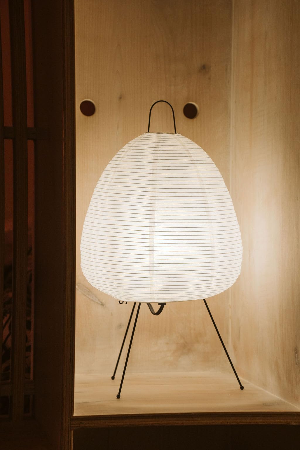 Huga Collective Harmony Glow Paper Lamp | Rice Paper Noguchi Inspired Table Lamp for Wabi Sabi Decor | Japanese Floor Lamp