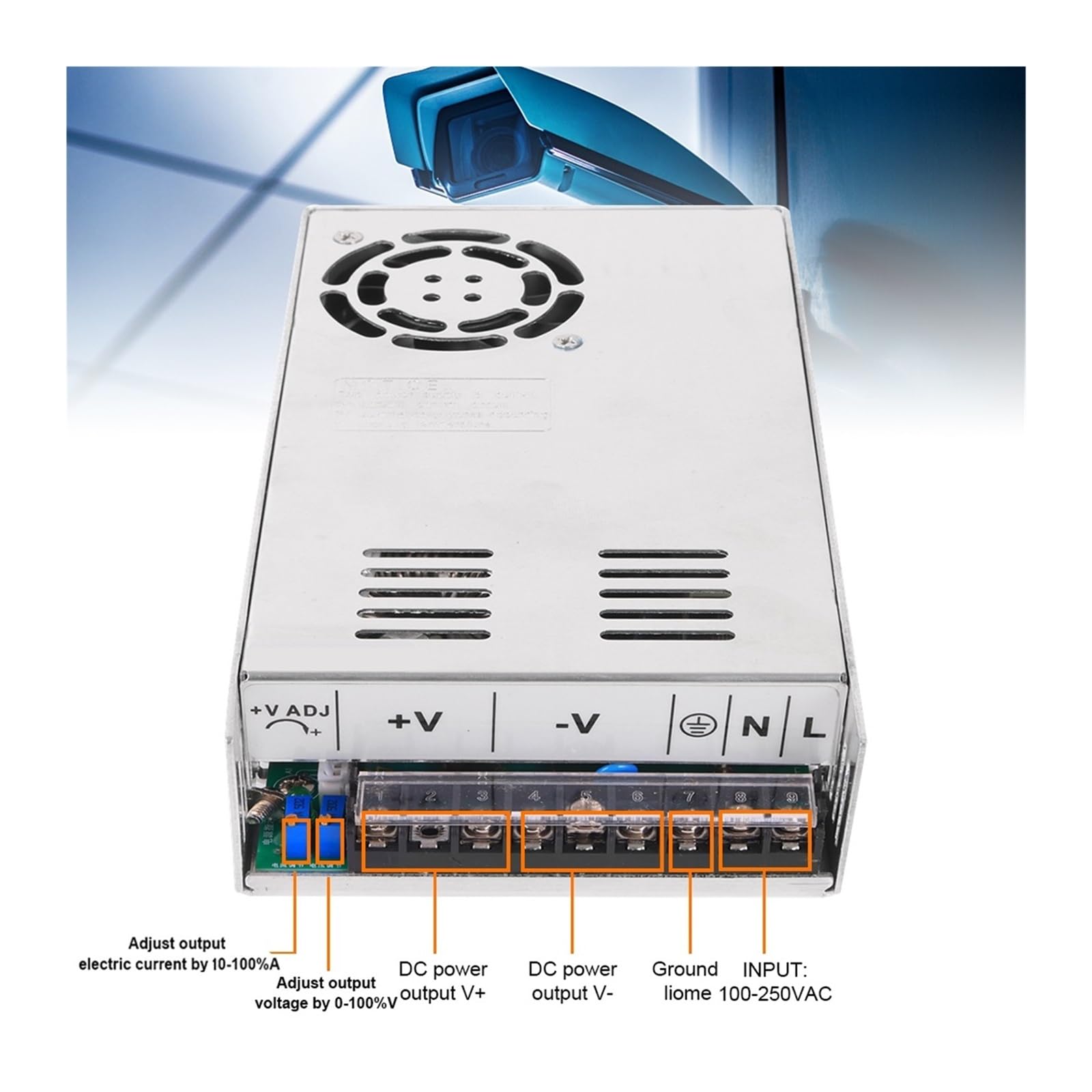 0-60V Uniwersalny regulowany zasilacz impulsowy 60V 10A 600W AC do DC LED przemysłowy adapter transformatorowy do kampera, samochodu, komputera, laboratorium
