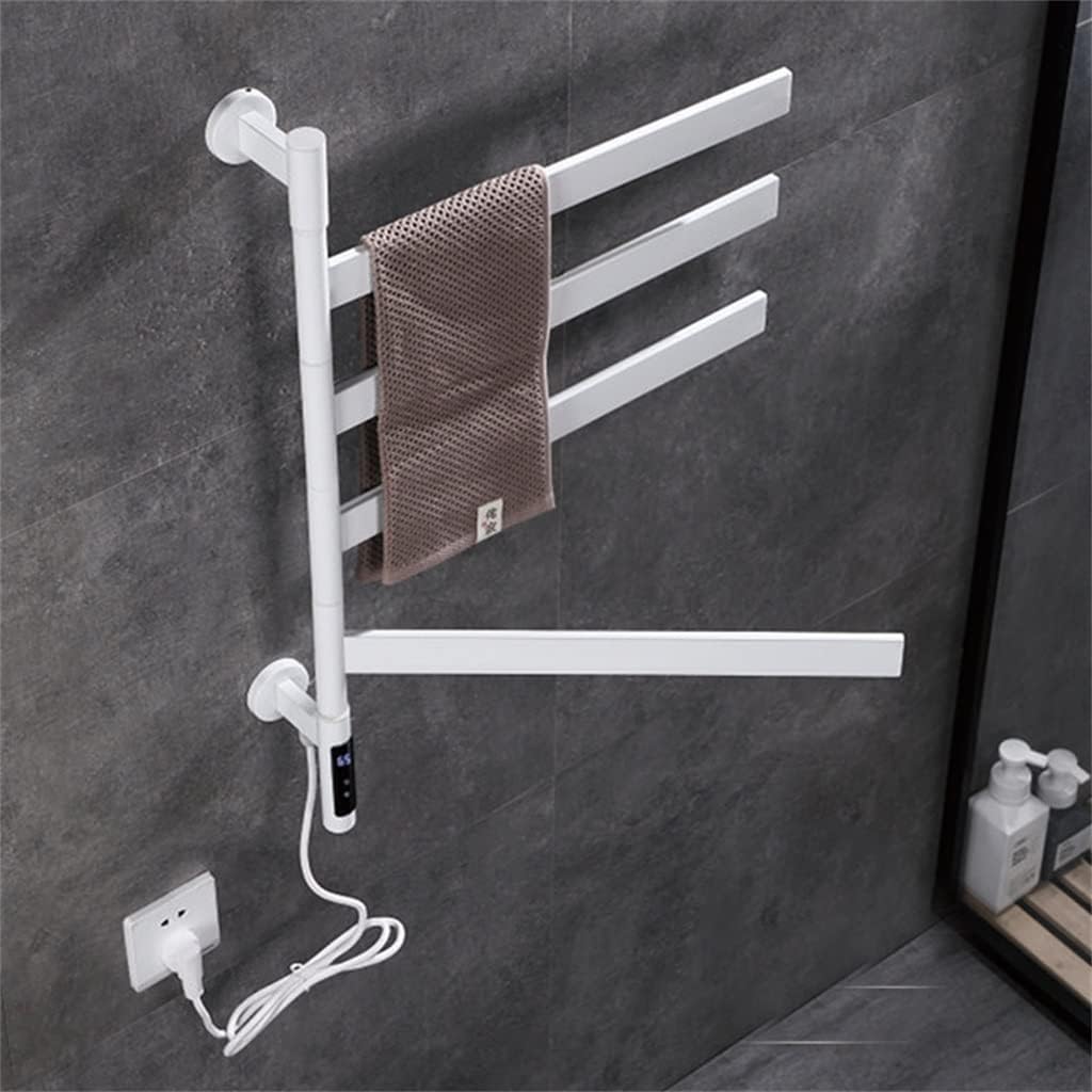 Rotatable Towel Dryer Intelligent Electric Warmer Heated Rail Bathroom Accessories Rack Digital Display