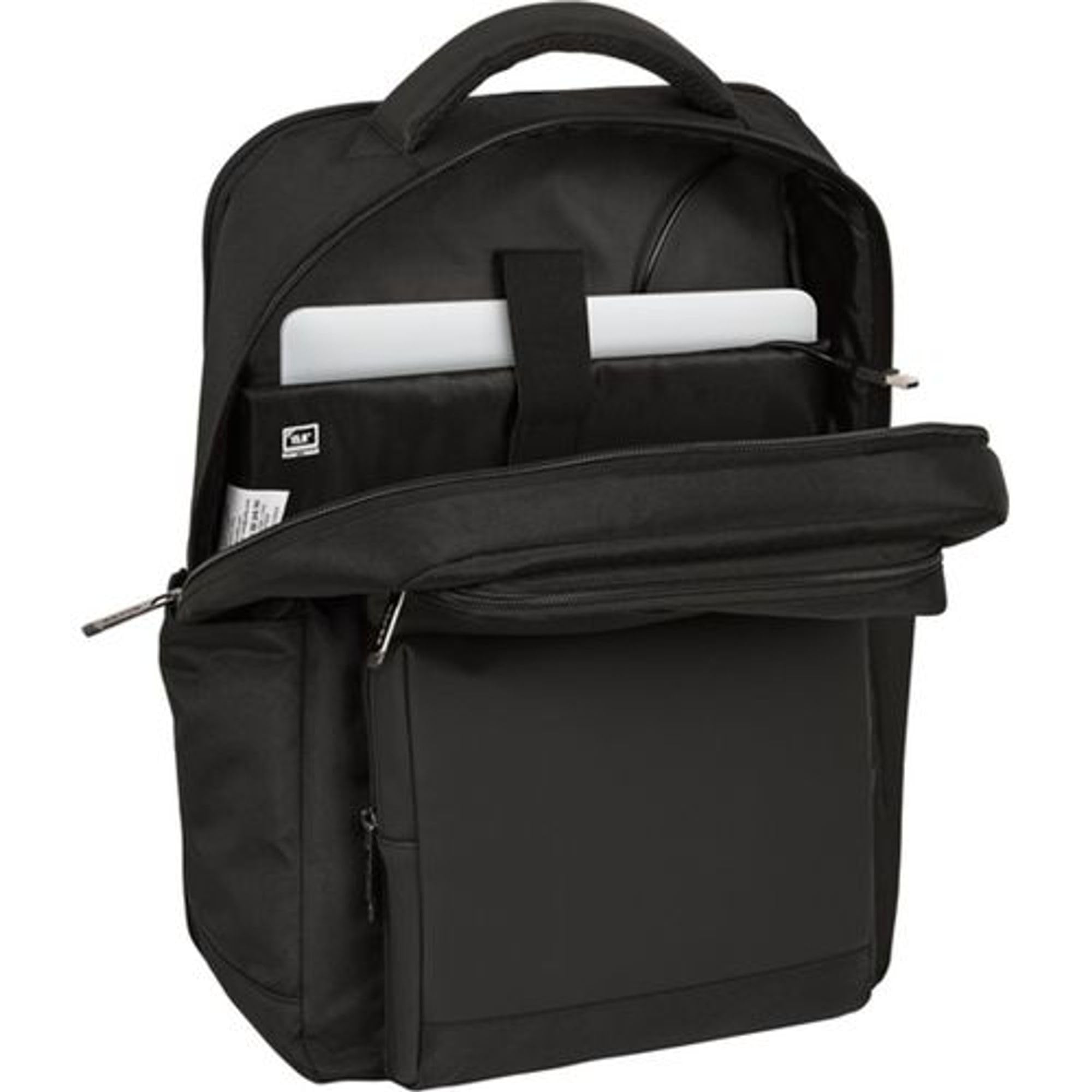 SAFTA Zaino per laptop da 13,3 pollici, con patta per laptop da 13,3 pollici, design executive, porta USB, scomparto imbottito e stile minimalista