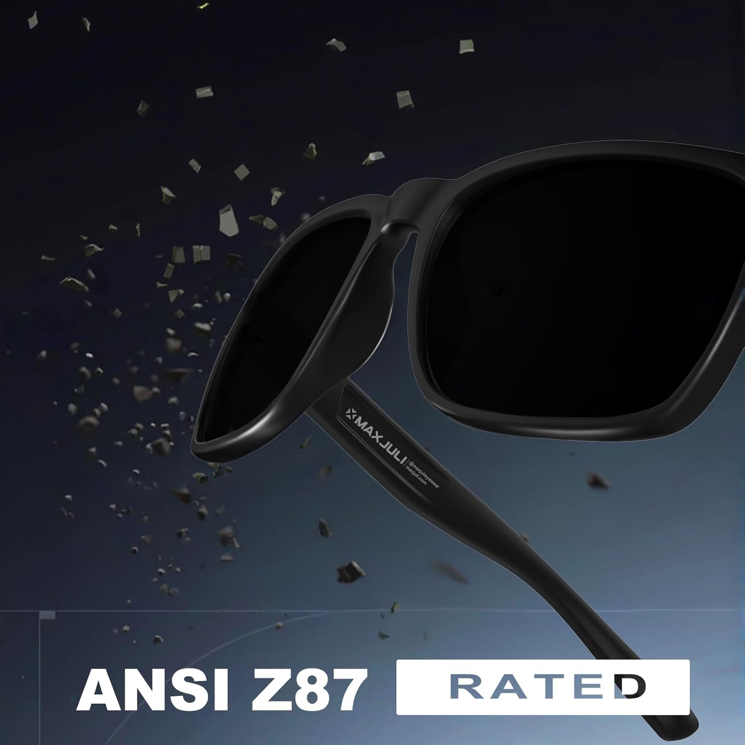 MAXJULI XL Z87 Sunglasses for Big Wide Heads Men TR90 Ultralight UV400 Protection Sun Glasses Z8244 - Image 5