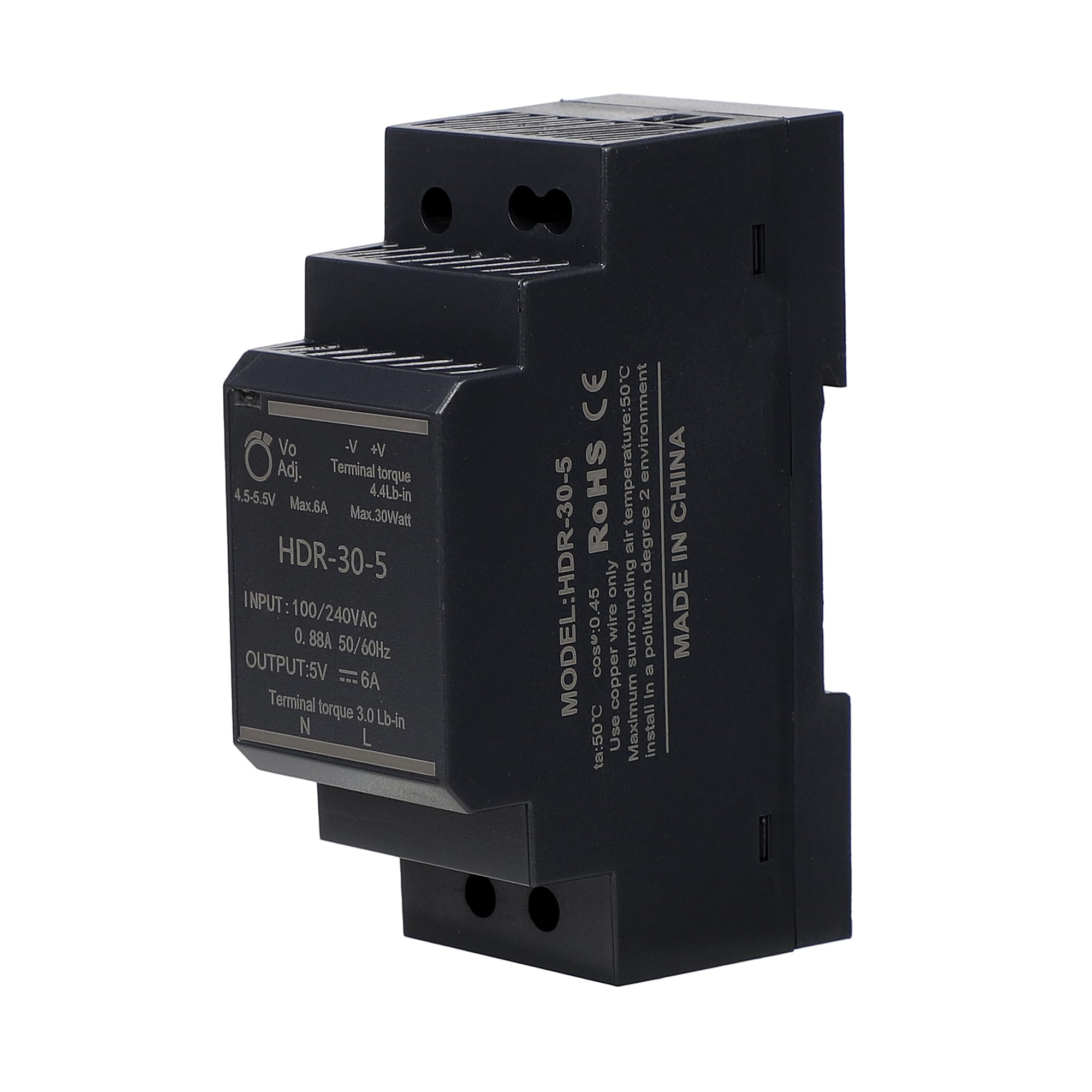 Stonenect Din-Rail Power Supply Transformer Switching Power Supplies Mountable Modular Power Supply for Industrial Automation Distribution Boxes Instrumentation (5V 3A HDR-30-5)