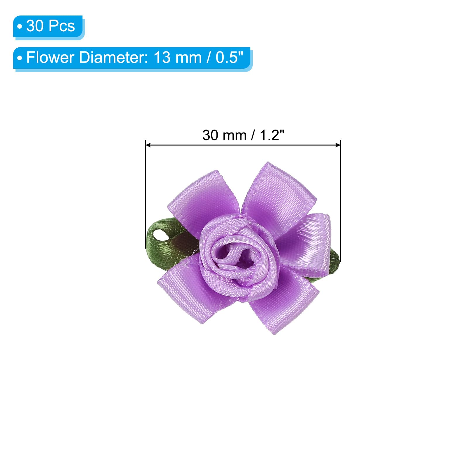 PATIKIL Mini Satin Ribbon Roses - Image 2