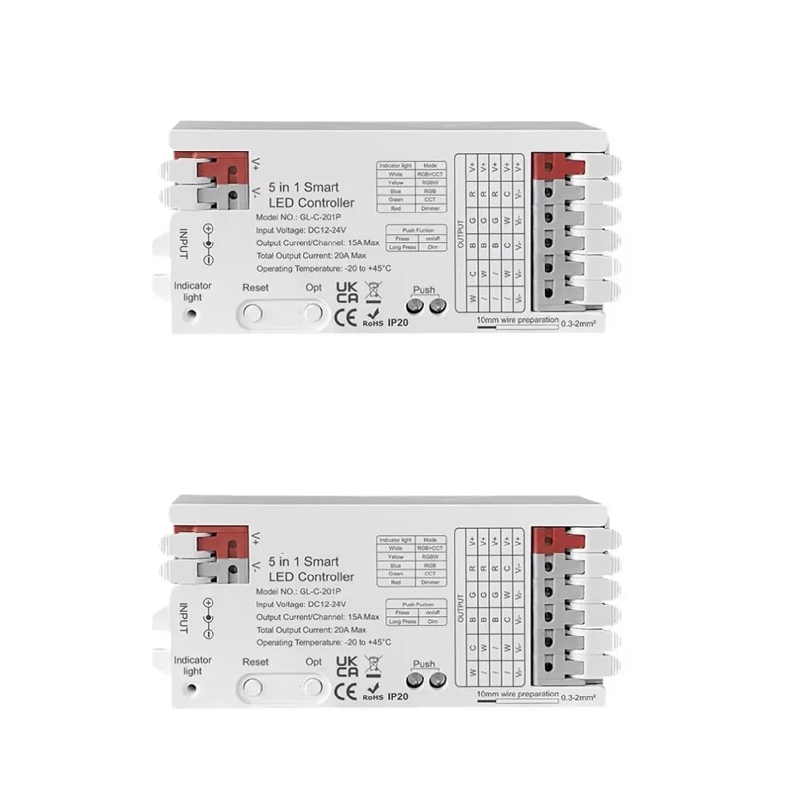 Atenuador LED 12V 24V con control de voz para tira de luz y corriente máxima de 20A