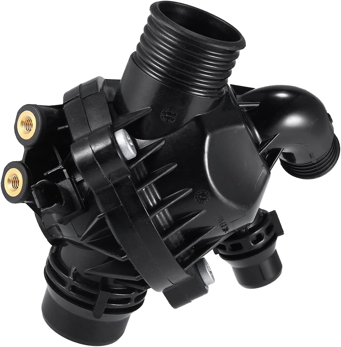 Motoforti Thermostat Housing Assembly, Car Engine Coolant Thermostat, for BMW X5 2011-2013, Plastic Metal, 11537601158, Black