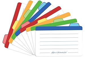 5x8 Blank Index Card Dividers