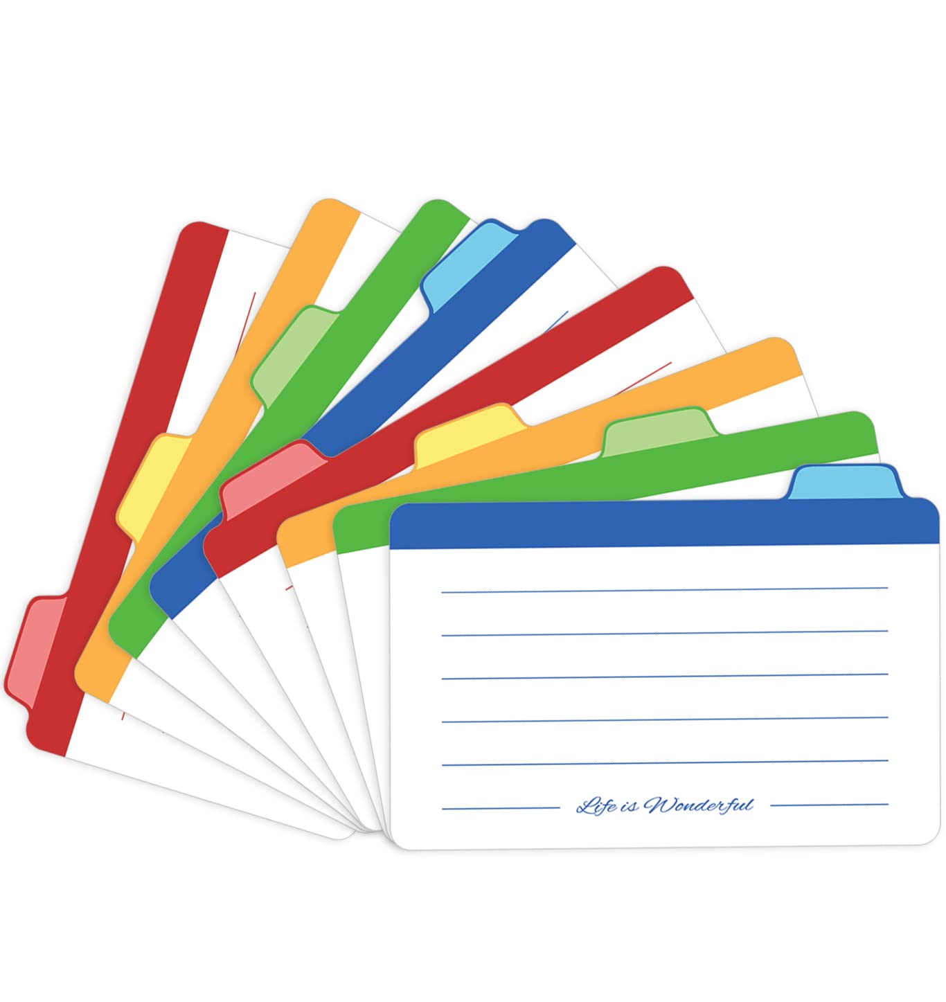 Neando Index Card Dividers,4x6 inches Index Cards Guides, Tabbed Note Cards, File and Recipe