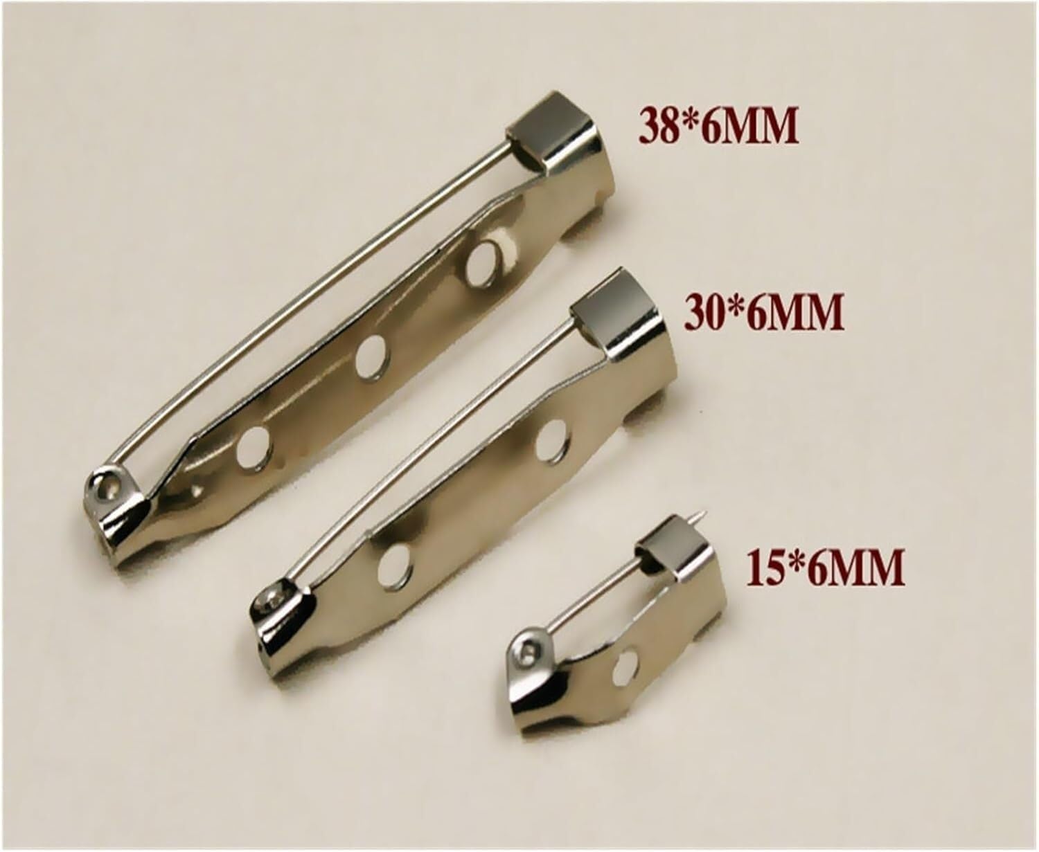 Zapięcia do broszek, Brooch Catch Bar Lock Clasps Hooks Accessories for DIY Jewelry Making Connector 15mm 30mm 38mm 15pcs 10pcs(15 MM 15pcs)