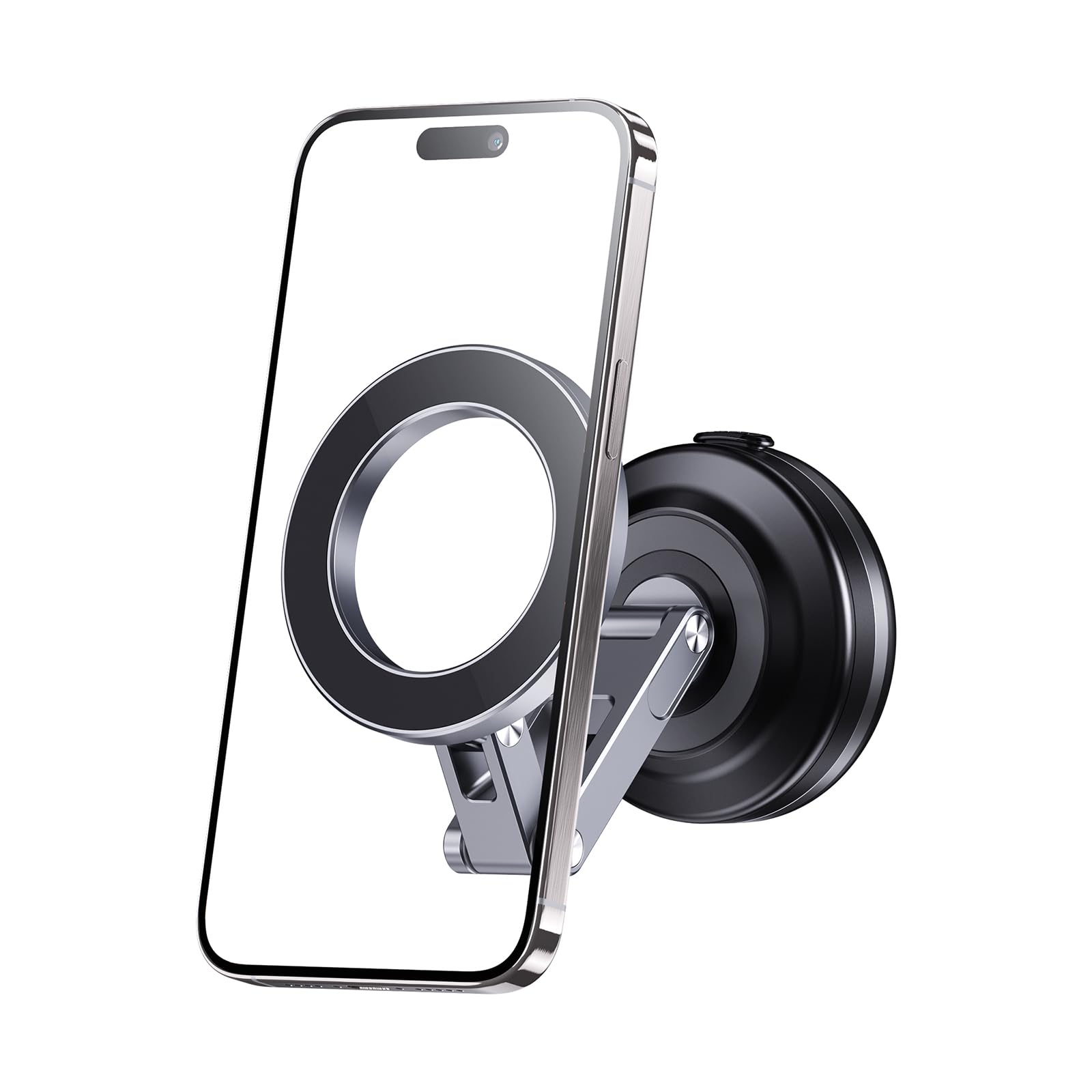 Staffa Supporto Magnetica per Montaggio Smartphone Parabrezza con Aspirazione A Vuoto Ruotabile A 360 Gradi Videochiamate Navigazione Supporto Telefono Auto