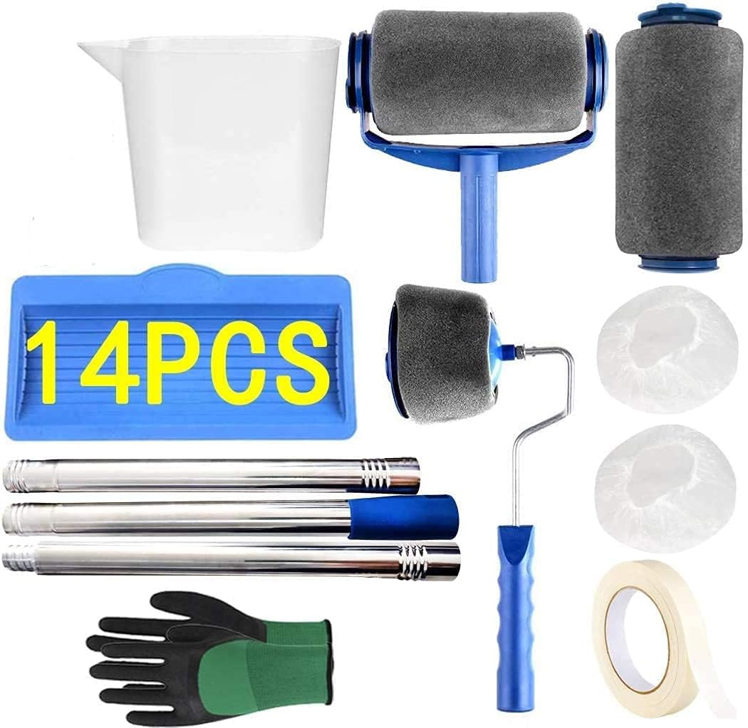 Upgrade Version Paint Rollers,3 Upgrade Version Telescopic Poles,Paint Roller Pro,Paint Tray