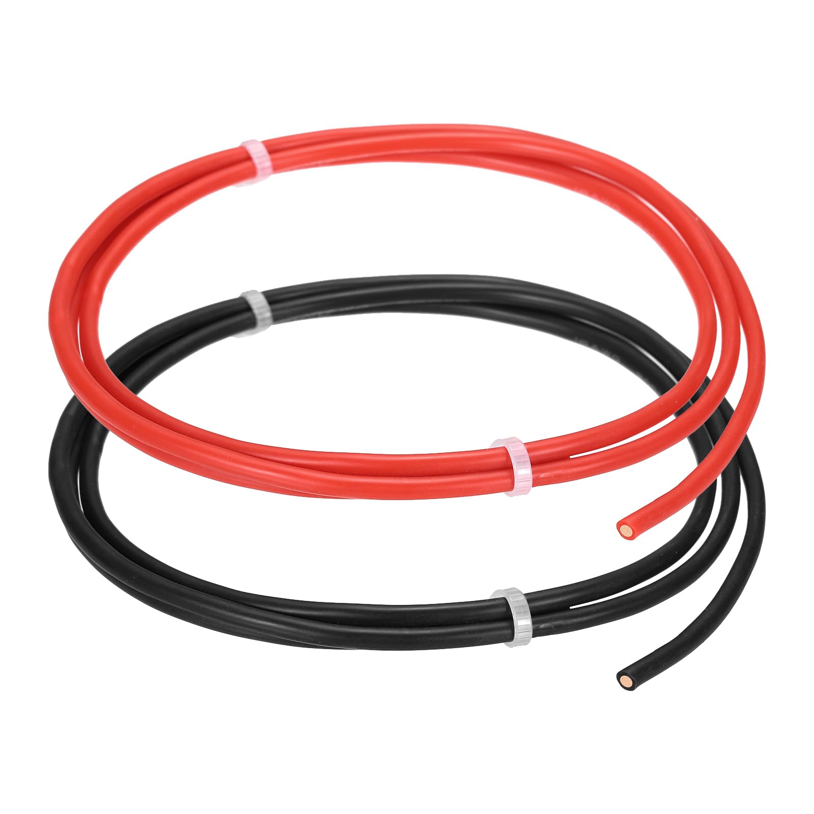 sourcing map 2pcs 16 AWG Silicone Electrical Wire, 16 Gauge 0.9m/3ft Electrical Wires, 600V 200C Tinned Copper Stranded High Temp Battery Wire for Automotive, Motor, RV Inverter - Red & Black — image 1