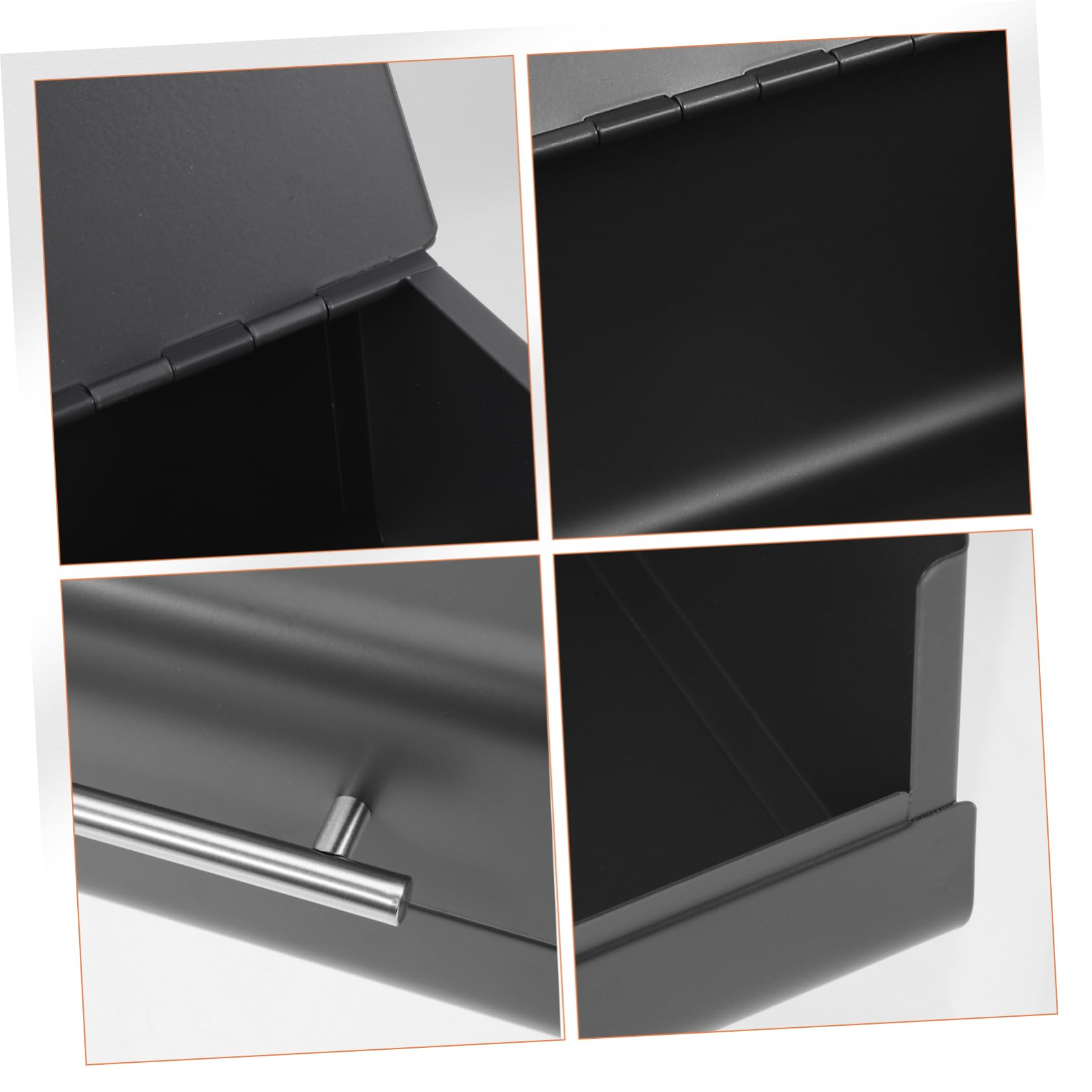 MAGICLULU Porta Pane da Tavolo Rettangolare in Ferro Nero per Cucina | Superficie Lucida, Facile da Pulire, Adatto a Pane e Biscotti, Formato da Scrivania