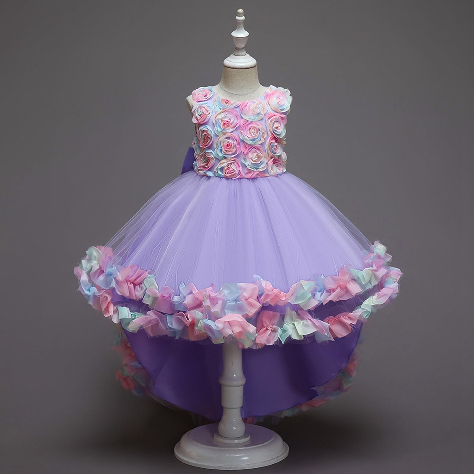 Vestiti Di Carnevale Per Bambina, Vestito floreale senza maniche per bambine, gonna tutù a strati per feste e celebrazioni