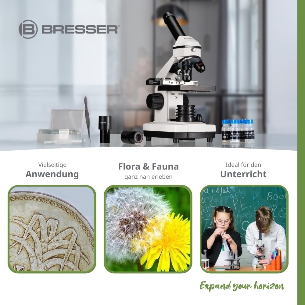 Bresser Biolux NV Mikroskop 20x-1280x Durchlicht Auflicht HD USB-Kamera Kreuztisch Transportkoffer