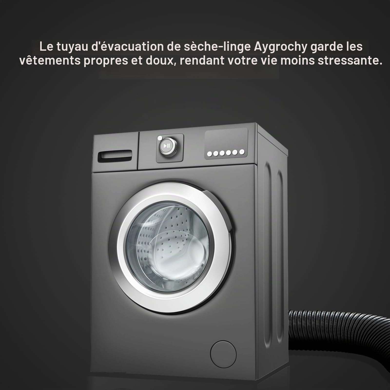 Aygrochy Tuyau ventilation en PVC de 150 mm pour hotte aspirante, Tuyau d'Evacuation pour Extracteur d'Air, ventilateur tubulair(3 mètres de longueur)