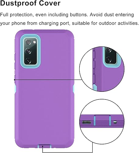 Miniatura 4 de Funda para Samsung Galaxy S20 FE 5G, resistente a prueba de golpes, funda protectora de plástico duro + carcasa híbrida de silicona de doble capa
