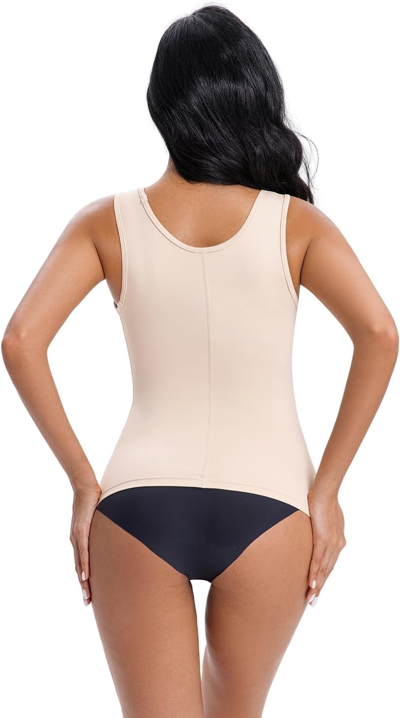 Women's Underbust Shapewear Tank Tops Tummy Control Slimming Compression Waist Trainer Camisole Top Body Shaper (BG 2XL)