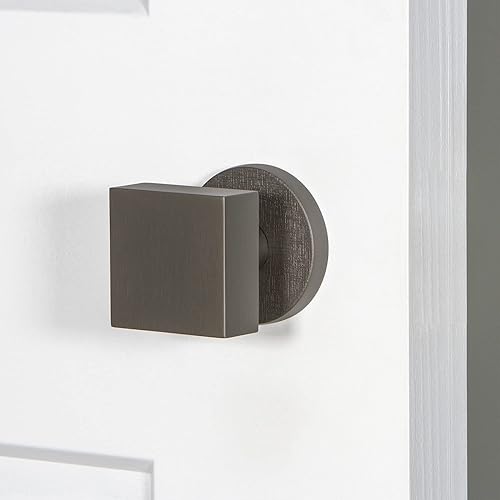 Miniatura 2 de Viaggio 624696 Circolo - Pomo de latón cuadrado, color gris titanio, roseta de lino