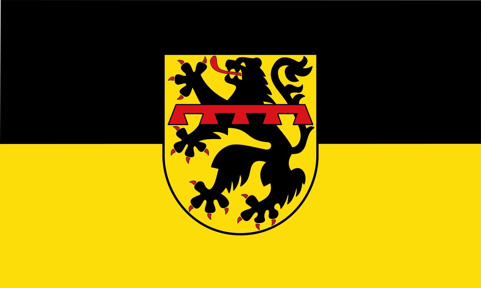 Drapeau grand paysage de Gerolstein de 1.35m² en textile haute résistance