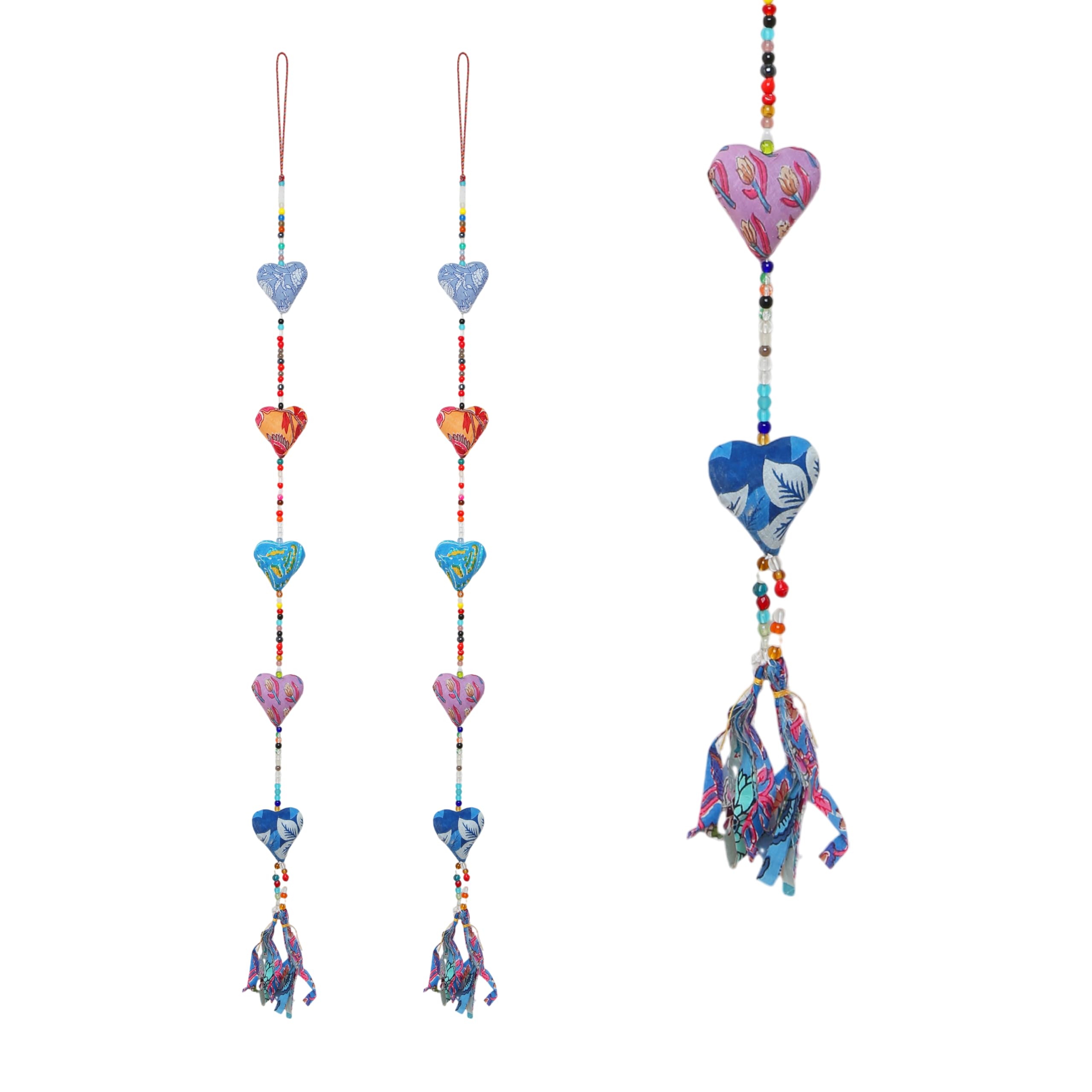 Idée cadeau indienne : lot de 2 cordes décoratives en cœur de 76,2 cm pour la maison
