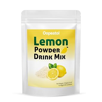 Lemon Powder Made from Real Lemons, Rich in Natural Vitamin C Lemon Juice Powder for Baking, Cooking & Drinks, Easy-Mix Flavor Boost for Water, Tea, Recipes & Glazes