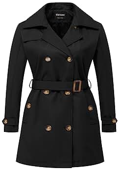 Amazon.com: Chrisuno Plus Size Women Trench Coat Womens