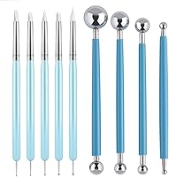 Vista 15 de Herramientas de arcilla para esculpir, kit de herramientas de tallado de polímero de doble cara, juego de herramientas de cerámica de madera