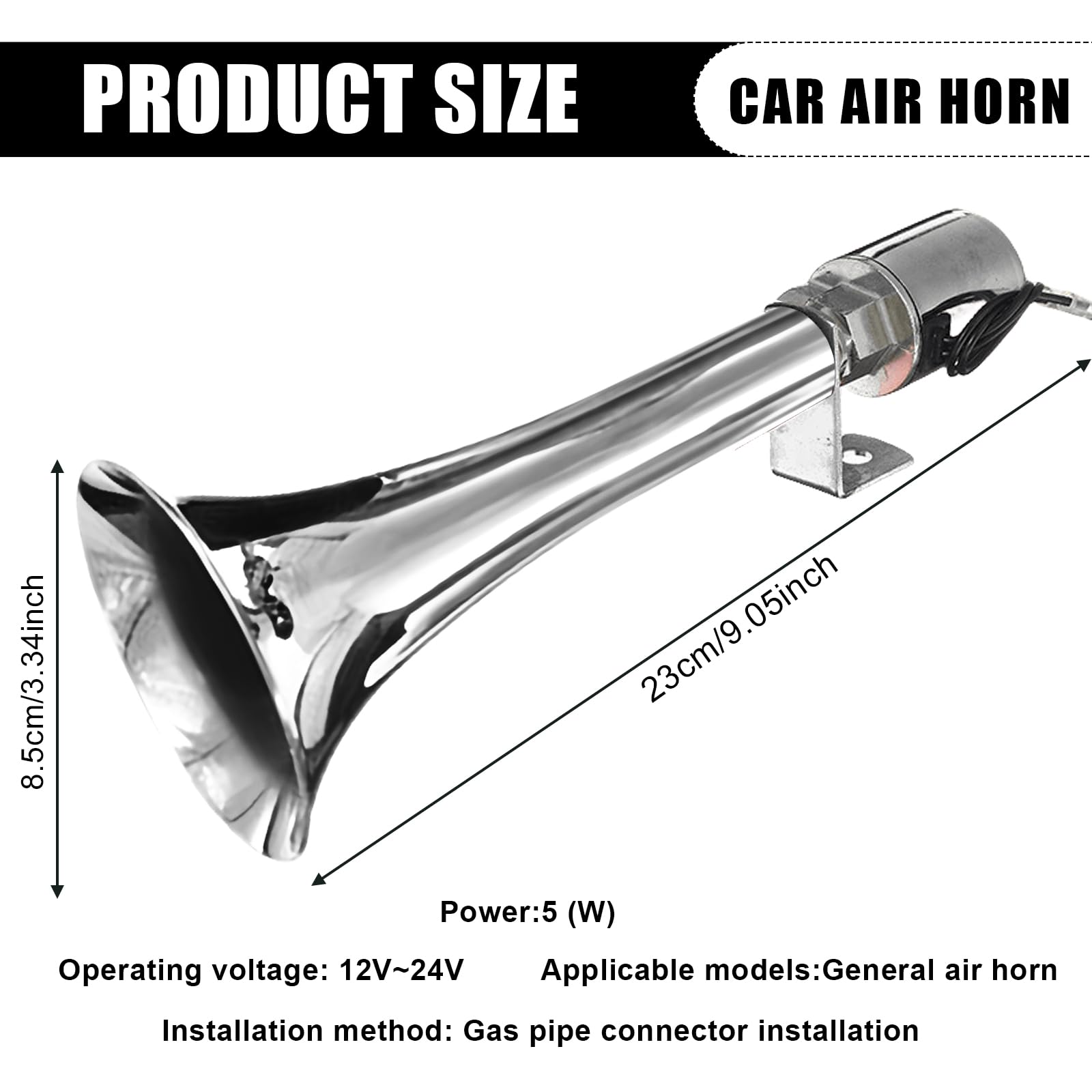 Bocina De Aire De 180 DB En Rojo – 12V/24V, Universal Para Camiones, SUV, Coches, Motos Y Barcos, Material ABS Resistente